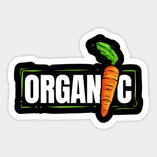 Organic Carrot Logo For Going Vegan Sticker